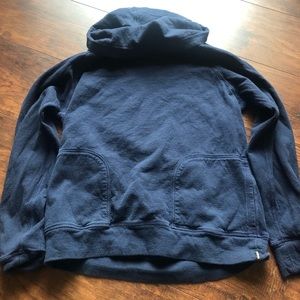 Navy blue Patagonia cowl neck.